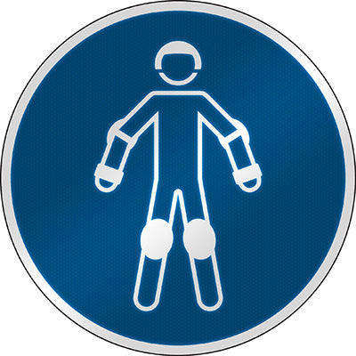 Brady M/M049/Nt/Rfl-Dia395-1 ISO Safety Sign - Wear protective roller sport equipment 303288