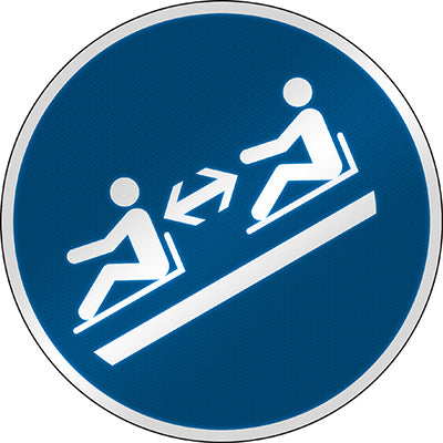Brady M/M052/Nt/Rfl-Dia395-1 ISO Safety Sign - Keep distances 303303