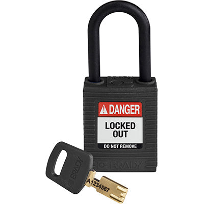 Brady Nyl-Blk-38Pl-Kd SafeKey Padlocks - Nylon 150231
