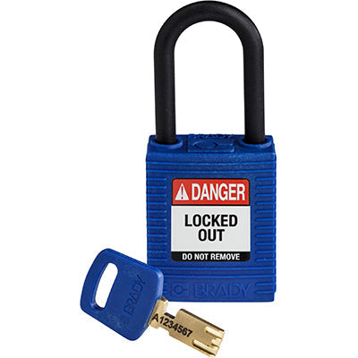 Brady Nyl-Blu-38Pl-Kd SafeKey Padlocks - Nylon 150366