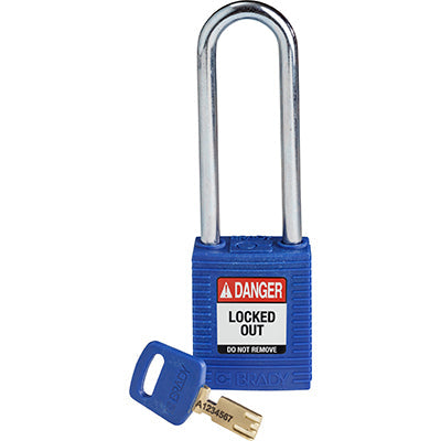 Brady Nyl-Blu-76St-Kd SafeKey Padlocks - Nylon 150249