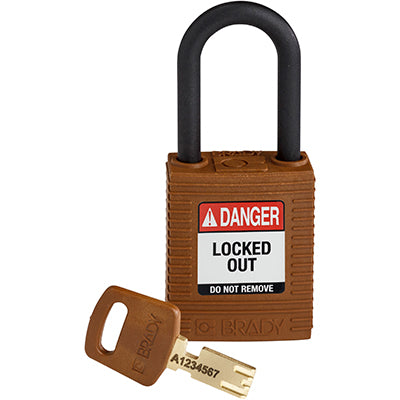 Brady Nyl-Brn-38Pl-Kd SafeKey Padlocks - Nylon 150318