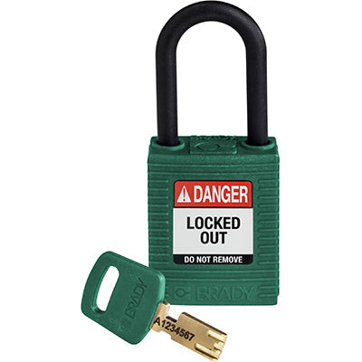 Brady Nyl-Grn-38Pl-Kd SafeKey Padlocks - Nylon 150273