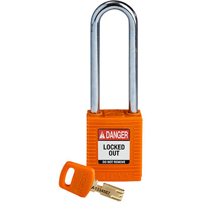 Brady Nyl-Org-76St-Kd SafeKey Padlocks - Nylon 150248