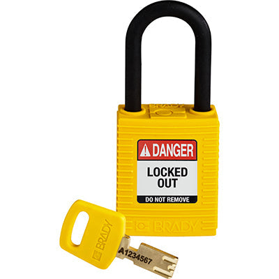 Brady Nyl-Ylw-38Pl-Kd SafeKey Padlocks - Nylon 150232