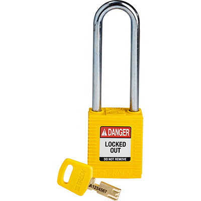 Brady Nyl-Ylw-76St-Kd SafeKey Padlocks - Nylon 150296