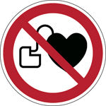 Brady P/P007/Nt-Sa-Dia 30/15-B No access for people with active implanted cardiac devices - ISO 7010 138980