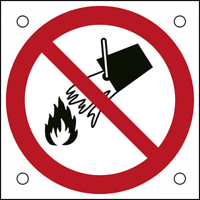 Brady P/P011/Nt/Alu05-50X50-1 ISO Safety Sign - Do not extinguish with water 302702