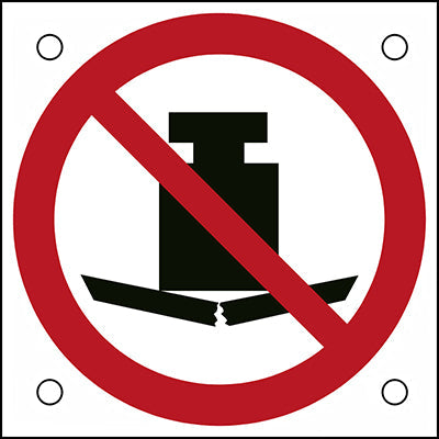 Brady P/P012/Nt/Alu05-50X50-1 ISO Safety Sign - No heavy load 302703
