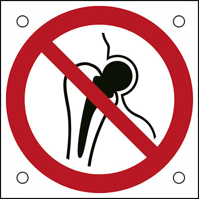 Brady P/P014/Nt/Alu05-50X50-1 ISO Safety Sign - No access for persons with metallic implants 302705