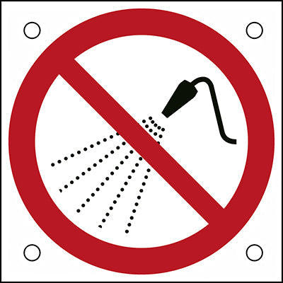 Brady P/P016/Nt/Alu05-50X50-1 ISO Safety Sign - Do not spray with water 302707