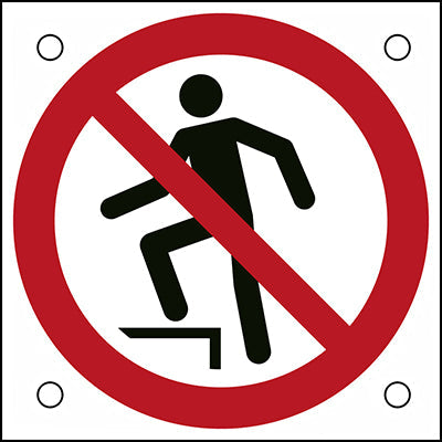 Brady P/P019/Nt/Alu05-50X50-1 ISO Safety Sign - No stepping on surface 302710