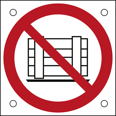 Brady P/P023/Nt/Alu05-50X50-1 ISO Safety Sign - Do not obstruct 302711