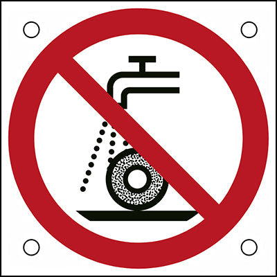 Brady P/P033/Nt/Alu05-50X50-1 ISO Safety Sign - Do not use for wet grinding 302717