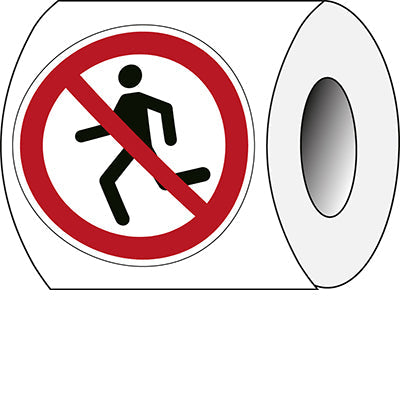 Brady P/P048/Nt/Pe-Dia50-250 ISO Safety Sign - No running 238995
