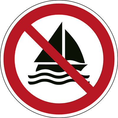 Brady P/P053/Nt/Pe-Dia25-250 ISO Safety Sign - No sailing 239524