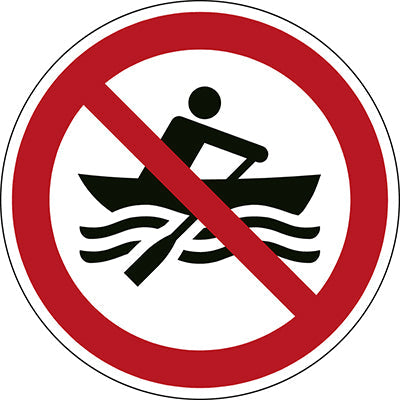Brady P/P055/Nt/Alu-Dia100-1 ISO Safety Sign - No manually powered craft 239697
