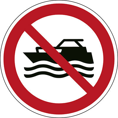 Brady P/P056/Nt/Alu-Dia150-1 ISO Safety Sign - No mechanically powered craft 239800