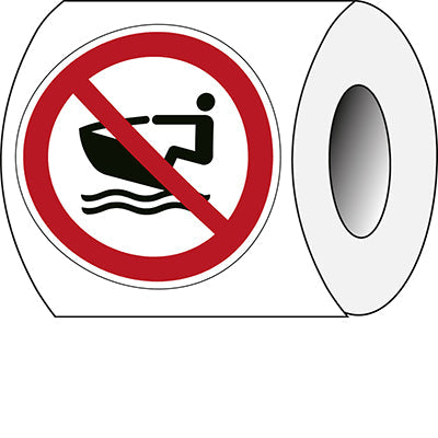 Brady P/P057/Nt/Pe-Dia100-250 ISO Safety Sign - No personal water craft 239928
