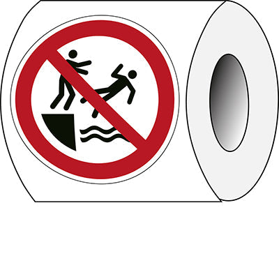 Brady P/P062/Nt/Pe-Dia100-250 ISO Safety Sign - No pushing into water 241041