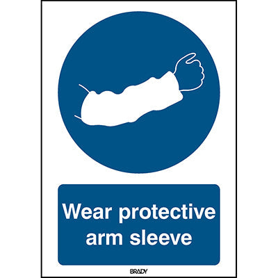 Brady M/Pic903/En511/Pp-148X210-1 ISO Safety Sign - Protective Arm Sleeve 237943