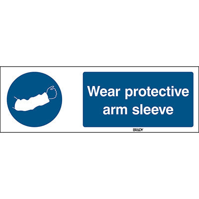 Brady M/Pic903/En511/Pp-150X50-1 ISO Safety Sign - Protective Arm Sleeve 237937