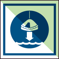 Brady M/Imo205-Sa-Pholumb-150X150/1-B  Lower liferaft to the water in launch sequence - IMO 195449