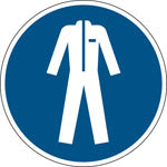 Brady Pic M010-Dia 100-Al-Crd/1 ISO Safety Sign - Wear protective clothing 819322
