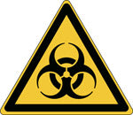 W009 Brady Pic W009-Tri 200-Al-Crd/1 ISO Safety Sign - Warning: Biological