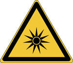 Brady Pic W027-Tri 025-Pe-Sheet/13 ISO Safety Sign - Warning; Optical radiation 830311