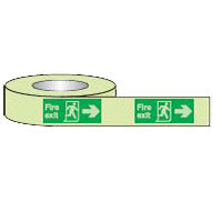 Brady E001 Fire Exit  Pholum B  80mmx10M Glow-in-the-dark Warning Tape 836792