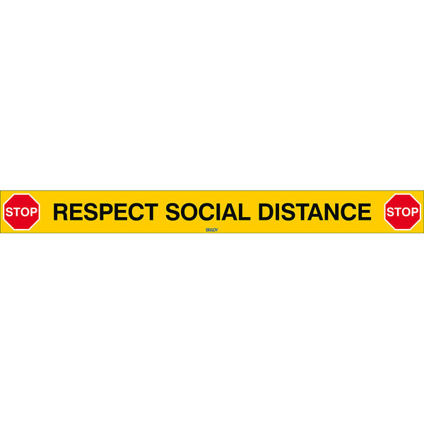 Brady SOCIAL-DISTANCE-EN COVID-19 Respect Social Distance Sign 306832