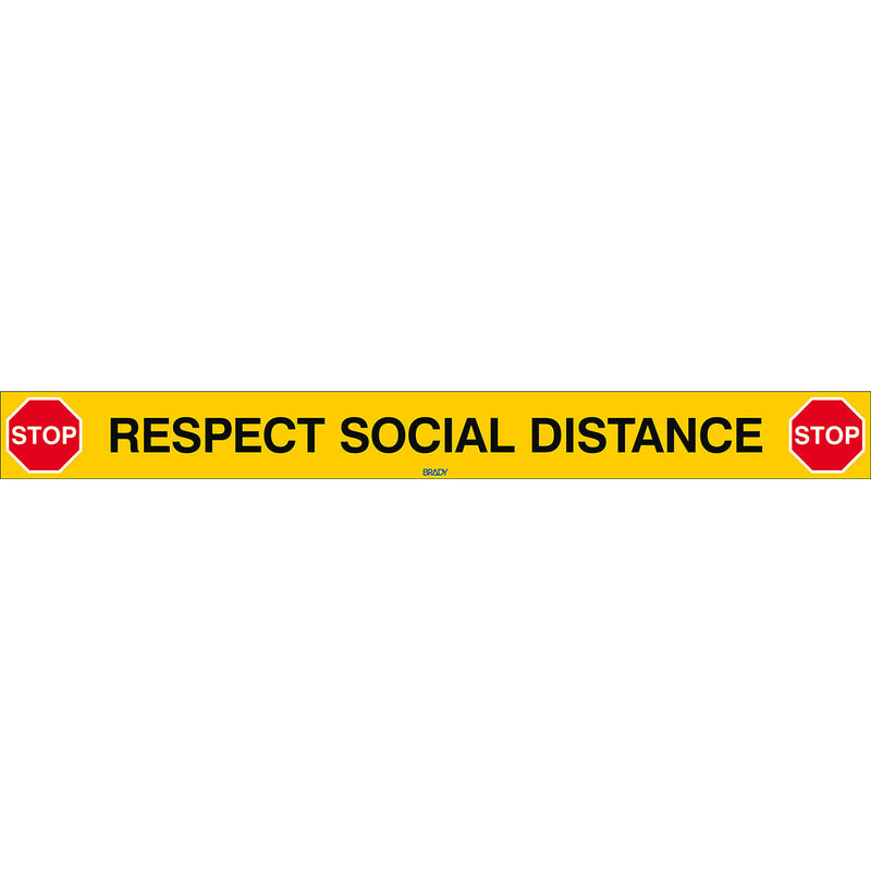 Brady SOCIAL-DISTANCE-EN COVID-19 Respect Social Distance Sign 306832