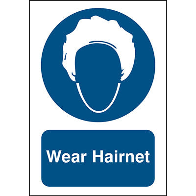 Brady M/Pic269/En407/Tm-148X210-1 Safety Sign - Wear Hairnet 199337