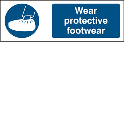 Brady M/Pic280/En404/Twm-450X150-1 Safety Sign - Wear protective footwear 199826