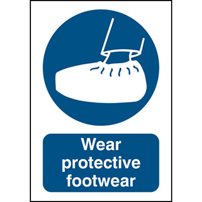 Brady M/Pic280/En404/Twm-210X297-1 Safety Sign - Wear protective footwear 199828