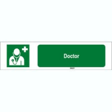 Brady Sten E009-600X200-Pe-Crd/1 ISO 7010 Sign - Doctor 815307