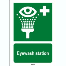 Brady Sten E011-148X210-Pp-Crd/1 ISO 7010 Sign - Eyewash station 815626