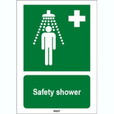 Brady Sten E012-148X210-Al-Crd/1 ISO 7010 Sign - Safety shower 815793