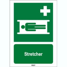 Brady Sten E013-210X297-Pp-Crd/1 ISO 7010 Sign - Stretcher 815945
