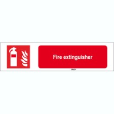Brady Sten F001-297X74-Pe-Crd/1 ISO 7010 Sign - Fire extinguisher 816951