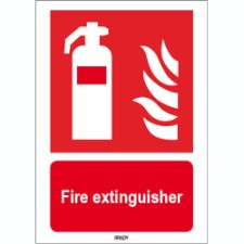 Brady Sten F001-297X420-Pe-Crd/1 ISO 7010 Sign - Fire extinguisher 816949