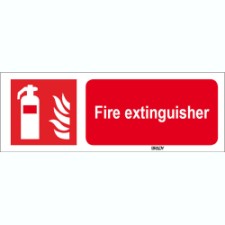 Brady Sten F001-297X105-Pp-Crd/1 ISO 7010 Sign - Fire extinguisher 816960
