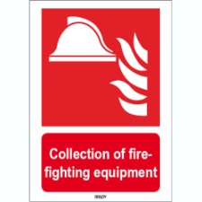 Brady Sten F004-297X420-Pe-Crd/1 ISO 7010 Sign - Collection of fire-fighting equipment 817426