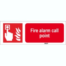 Brady Sten F005-450X150-Al-Crd/1 ISO 7010 Sign - Fire alarm call point 817763