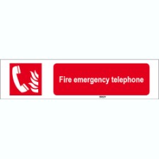 Brady Sten F006-297X74-Pe-Crd/1 ISO 7010 Sign - Fire emergency telephone 817905