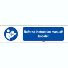 Brady Sten M002-297X74-Pe-Crd/1 ISO 7010 Sign - Refer to instruction manual/booklet 818181
