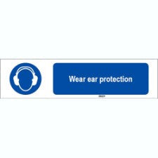 Brady Sten M003-297X105-Pe-Crd/1 ISO 7010 Sign - Wear ear protection 818331