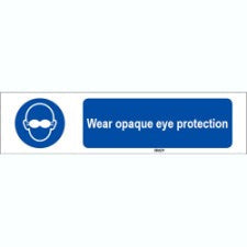Brady Sten M007-297X74-Pp-Crd/1 ISO Safety Sign - Opaque eye protection must be worn 818934