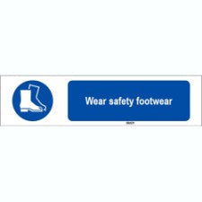 Brady Sten M008-297X74-Pe-Crd/1 ISO 7010 Sign - Wear safety footwear 819075